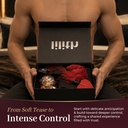 BDSM Kit – Advanced Bondage Set with Ring Gag, Nipple Clips, Collar & Leash, Pleasure Wheel, Paddle, Whip & Anal Plug – Luxury Couples Dominance & Submission Box
