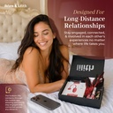 Long Distance “For Her” Box – App-Controlled Ella Vibrator, Blindfold, Butt Plug & Flavored Lube – Couples Intimacy Kit for Distance Play