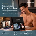 Long Distance “For Him” Box – App-Controlled Ring Vibrator, Stroker Sleeve & Masturbation Lube – Remote Pleasure Kit for Couples