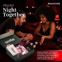 Game Night – Couples Sensual Play Kit with Panty Teaser, Sex Dice, Card Games, Lubes, Blindfold & More – Romantic Foreplay Box for Lovers