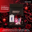 Game Night – Couples Sensual Play Kit with Panty Teaser, Sex Dice, Card Games, Lubes, Blindfold & More – Romantic Foreplay Box for Lovers