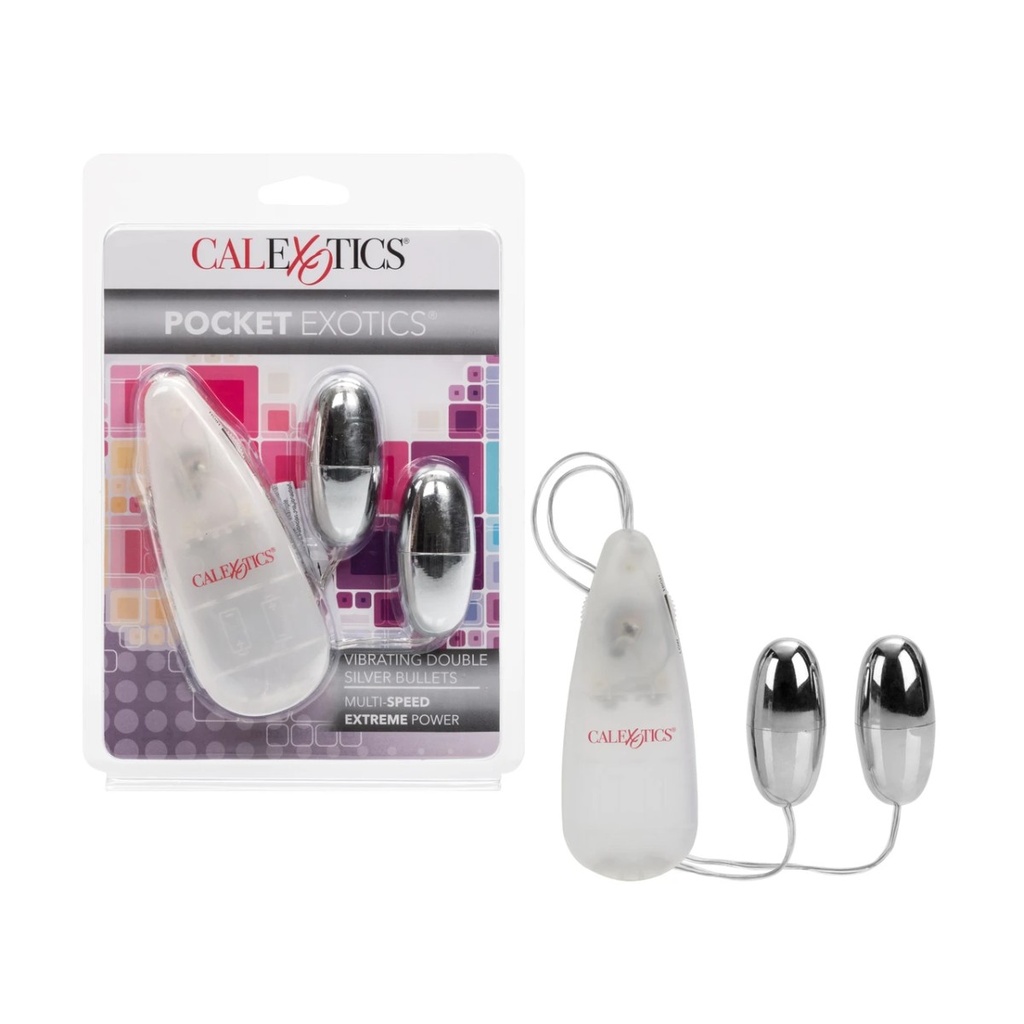 Pocket Exotics® Vibrating Double Silver Bullets