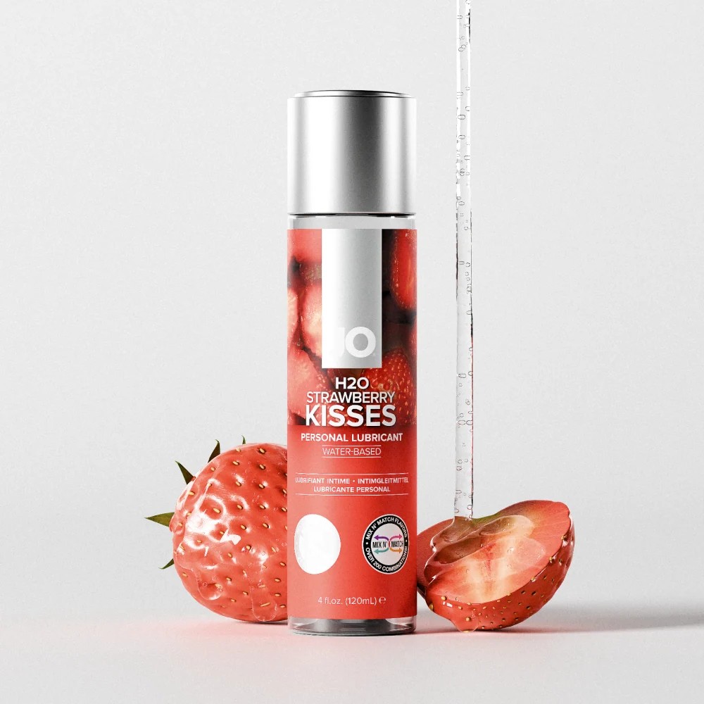 JO H2O Strawberry Kisses Flavored Lubricant - 1 fl oz / 30 mL
