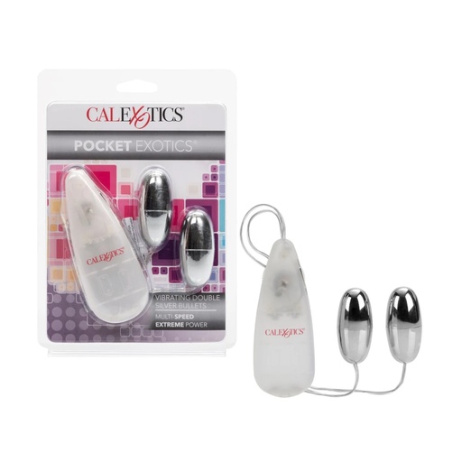 [CAL-SE-1104-05-2] Pocket Exotics® Vibrating Double Silver Bullets