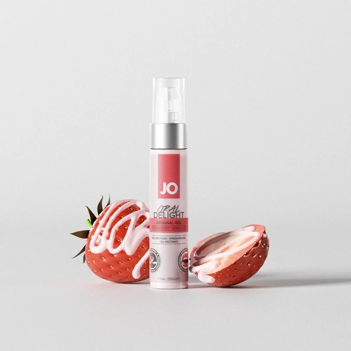 [SJO-40481] JO Oral Delight Strawberry Arousal Gel - 1 fl oz / 30 mL