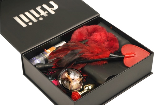 [A&L-2653] BDSM Kit – Advanced Bondage Set with Ring Gag, Nipple Clips, Collar & Leash, Pleasure Wheel, Paddle, Whip & Anal Plug – Luxury Couples Dominance & Submission Box