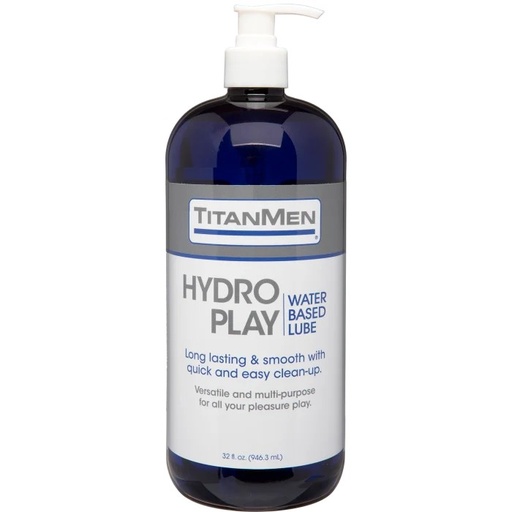 [DJ-3900-09-BU] TitanMen - Hydro Play - Water Based Lube - 32 fl. oz.