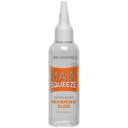 [DJ-5205-02-BU] Main Squeeze - Warming Water-Based Glide - 3.4 fl. oz.