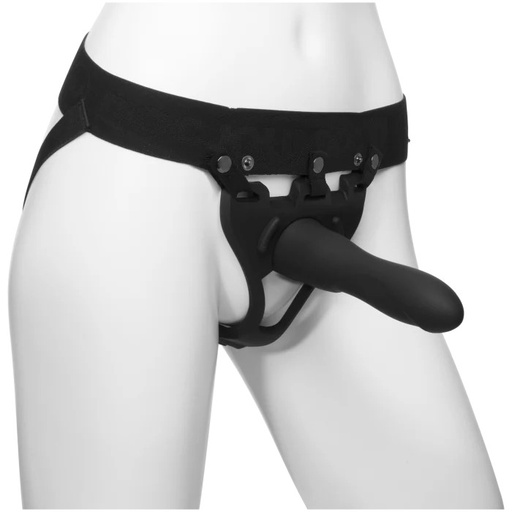 [DJ-0800-07-BX] Body Extensions - BE Strong 2-Piece Set - Silicone Harness with 7.5" Slim Dong