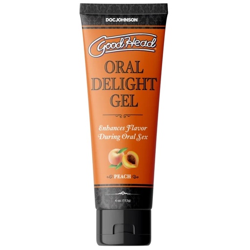 [DJ-1361-09-BX] GoodHead - Oral Delight Gel - Peach - 4 oz.